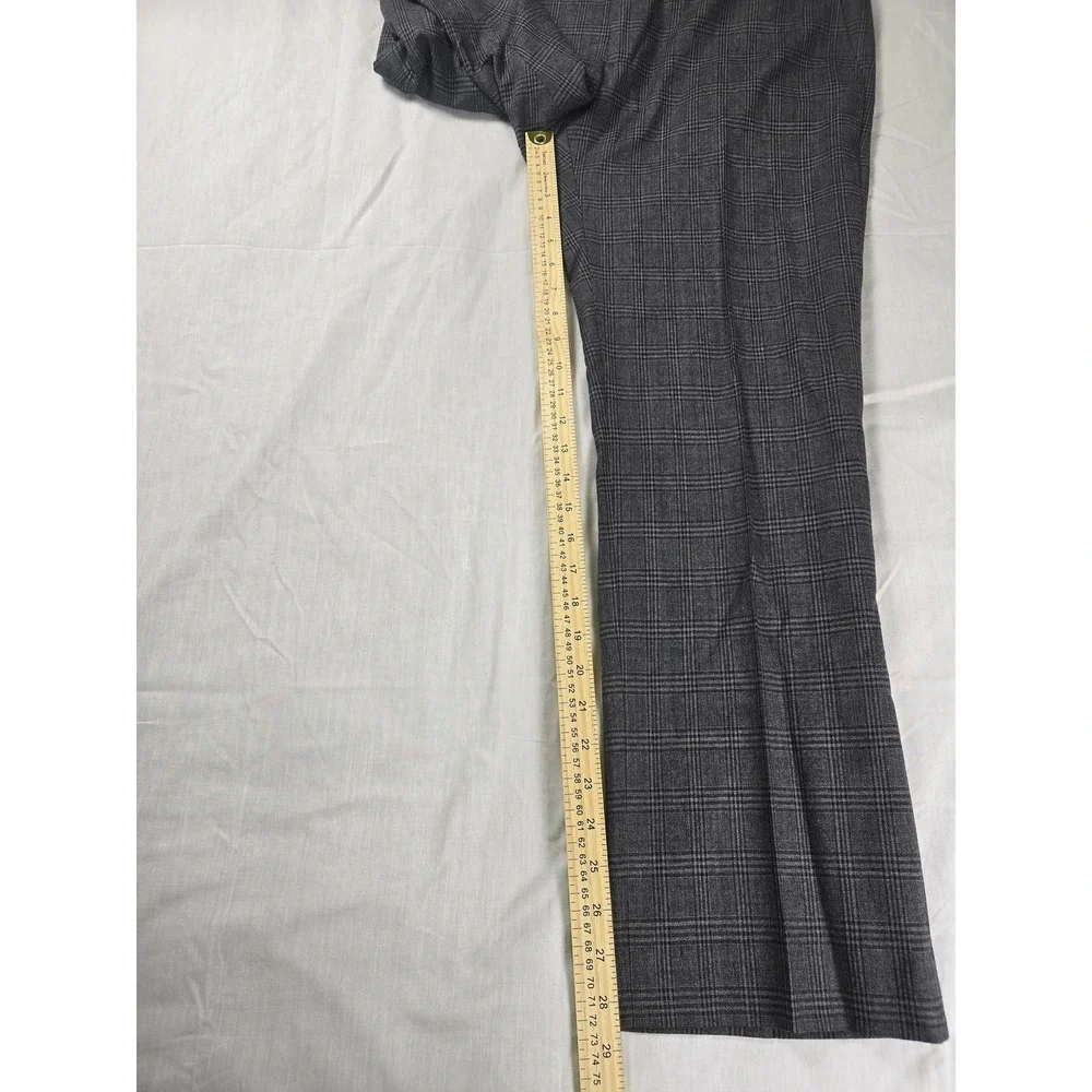 Banana‎ Republic Pants Mens 34x30 Gray Plaid Wool Heritage Super 110s Trousers